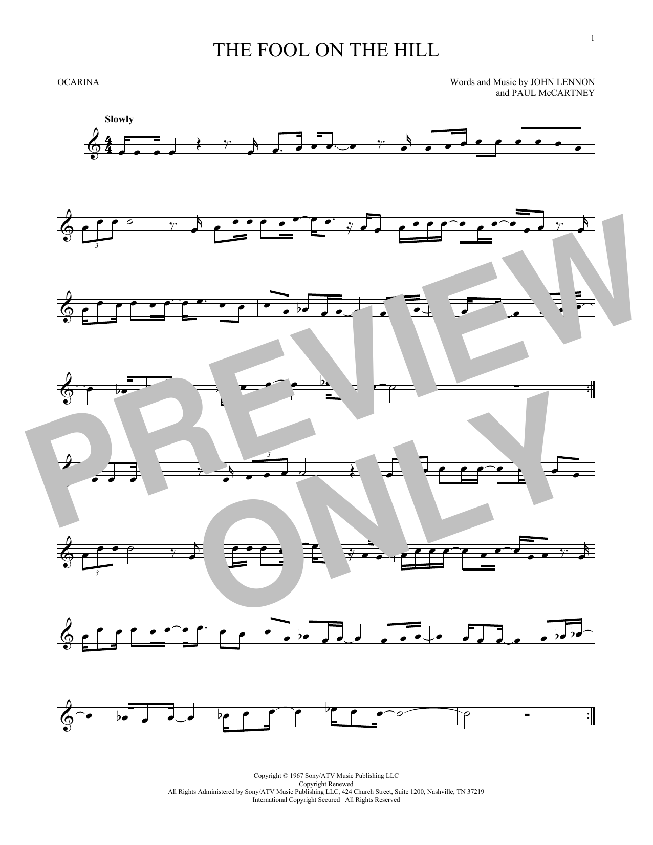 Product gallery: Page 1 of 1 The Fool On The Hill, The Beatles
