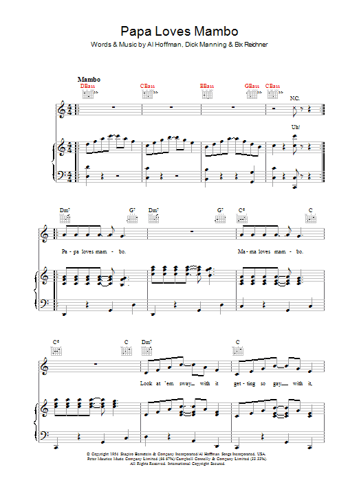 Produktgalerie: Seite 1 von 1 Papa Loves Mambo, Perry Como, Gesang, Gitarre, Klavier