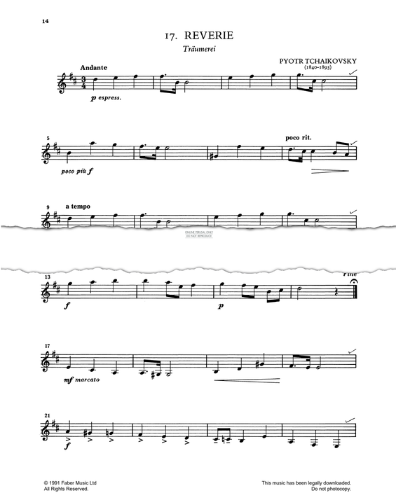 Product gallery: Page 1 of 1 Reverie, Pyotr Ilyich Tchaikovsky