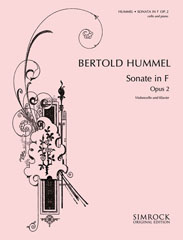 cover: Sonata in F, Op. 2, Bertold Hummel, Klavier, Violoncello