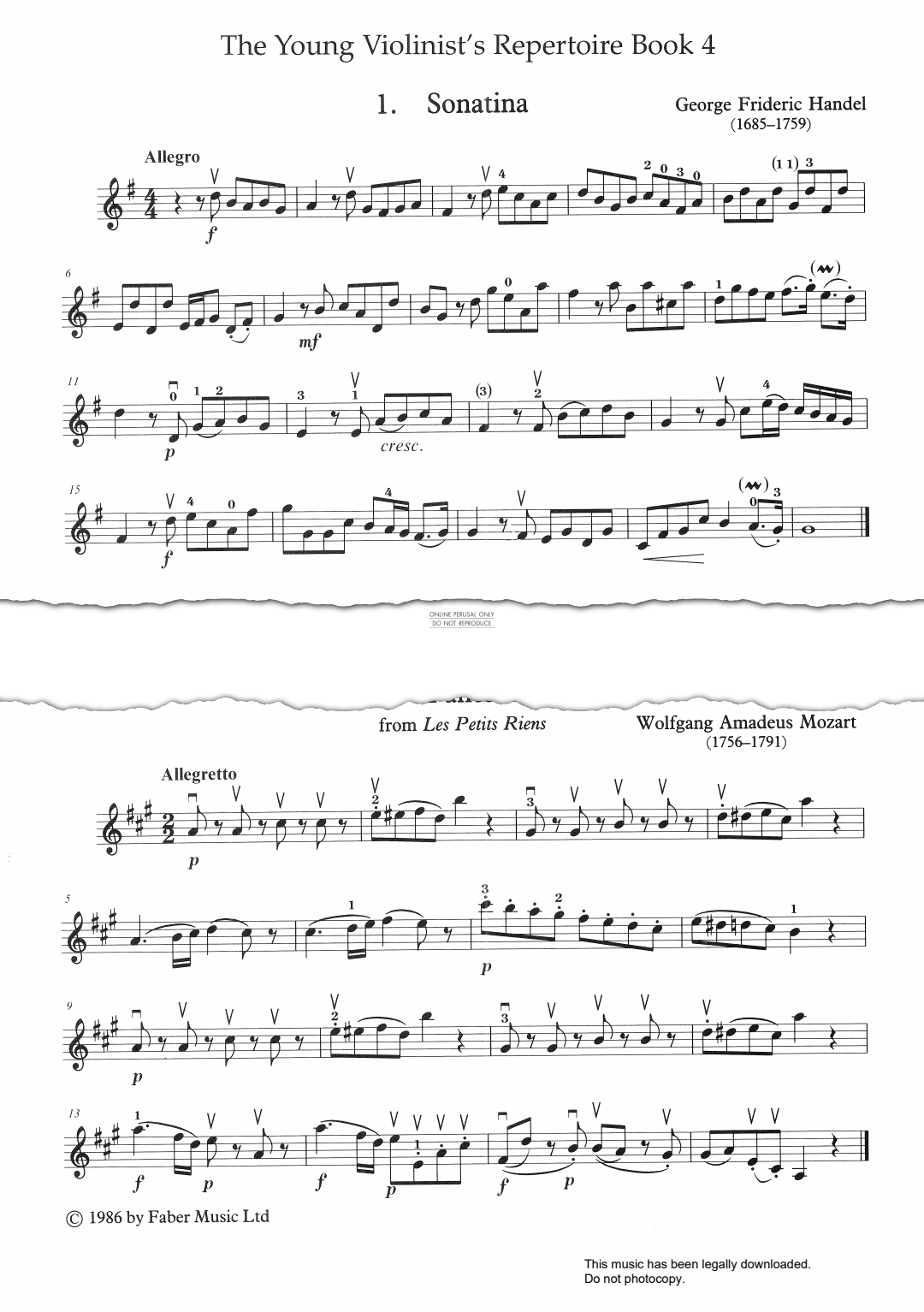 gallery: Sonatina, George Frideric Handel