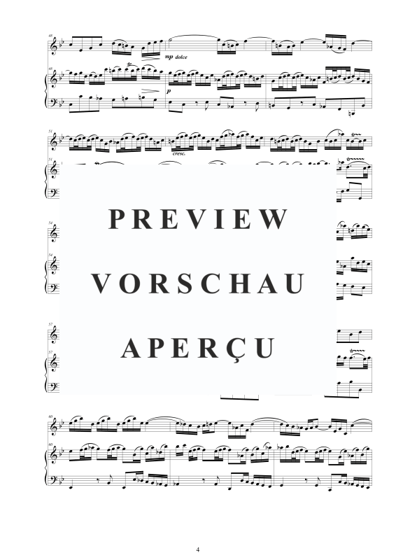 Produktgalerie: Seite 5 von 11 Flöten Sonate Nr. 3 in G-Moll BWV 1029, , Flöte und Cembalo/Klavier