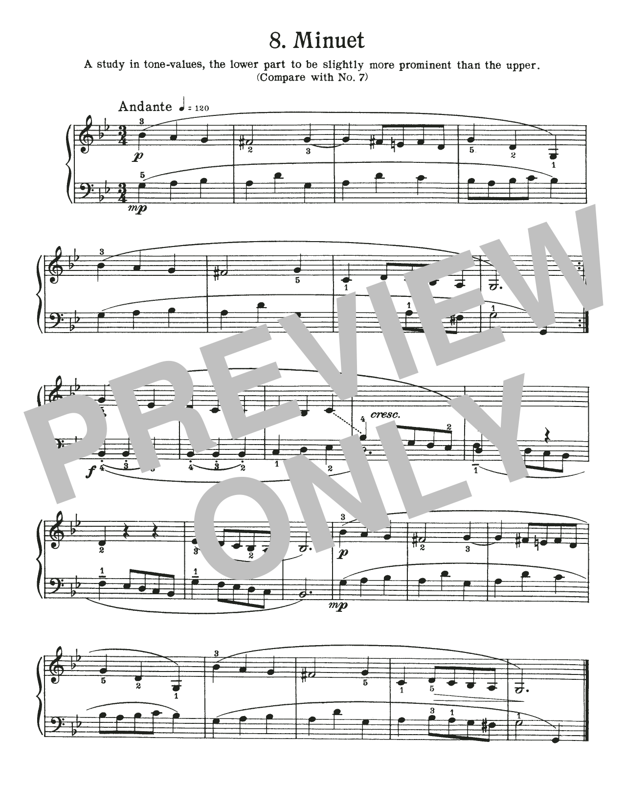 Produktgalerie: Seite 1 von 1 Minuet II In G Minor, BWV 822, Johann Sebastian Bach, Klavier