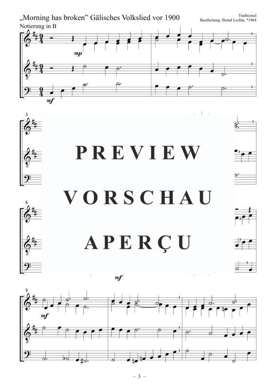 Produktgalerie: Seite 4 von 5 Morning has broken - Gälisches Volkslied vor 1900, , Posaunenchor