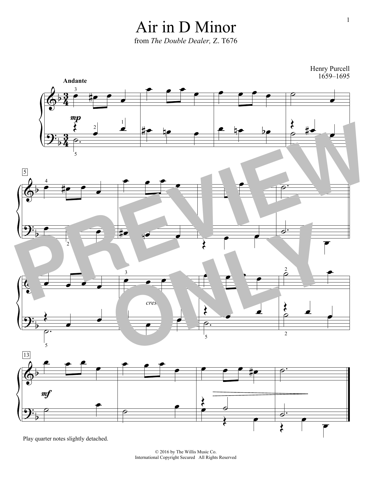 Produktbild zu: Air In D Minor