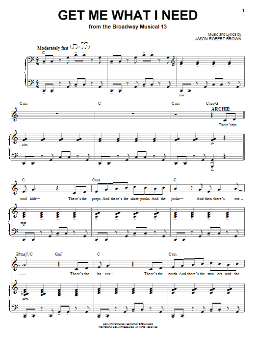 Produktbild zu: Get Me What I Need (from 13: The Musical)