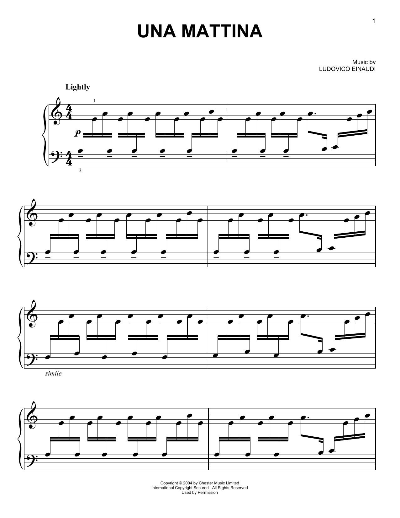 Product gallery: Page 1 of 1 Una Mattina, Ludovico Einaudi