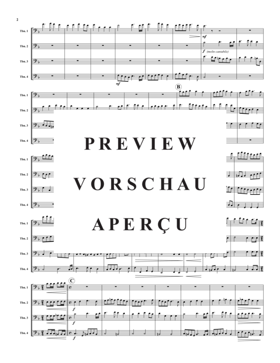 Product gallery: Page 3 of 17 Fanfare & Fugue auf ein Thema von Jeremiah Clarke , , (Trombone Quartet)