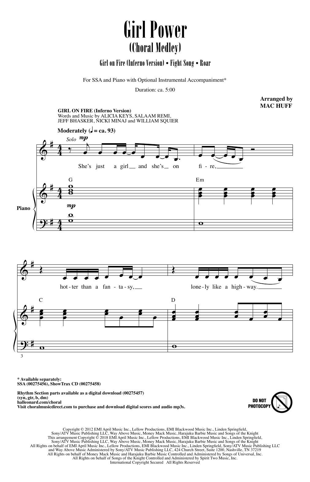 Produktgalerie: Seite 1 von 1 Girl Power (Choral Medley), Mac Huff, Chor