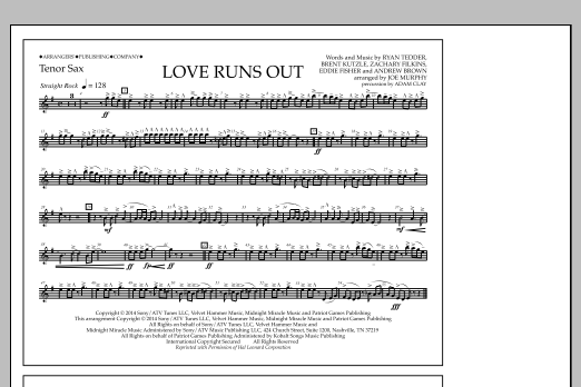 Product picture to: Love Runs Out - Tenor Sax
