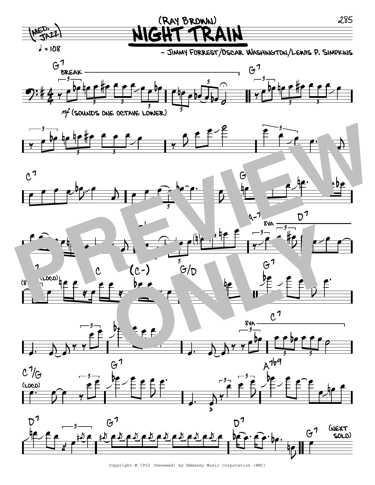 Produktbild zu: Night Train (solo only)