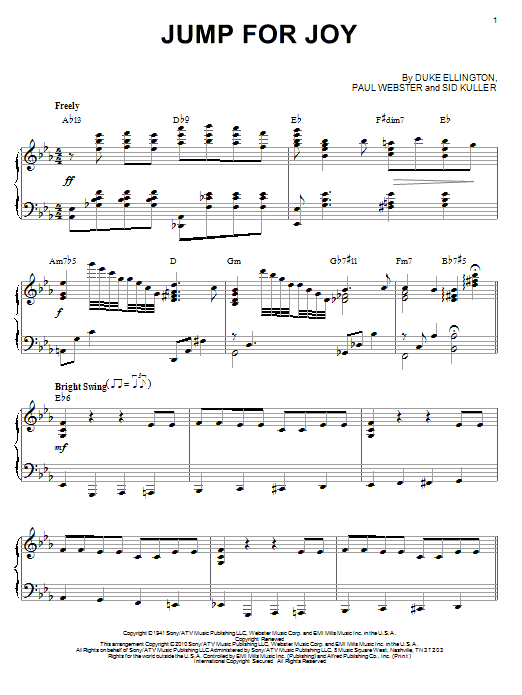 Product gallery: Page 1 of 1 Jump For Joy (arr. Brent Edstrom), Duke Ellington