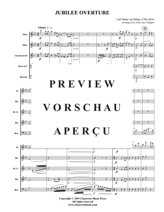 Produktgalerie: Seite 2 von 21 Jubilee Overture  , , (Holzbläser-Quintett)