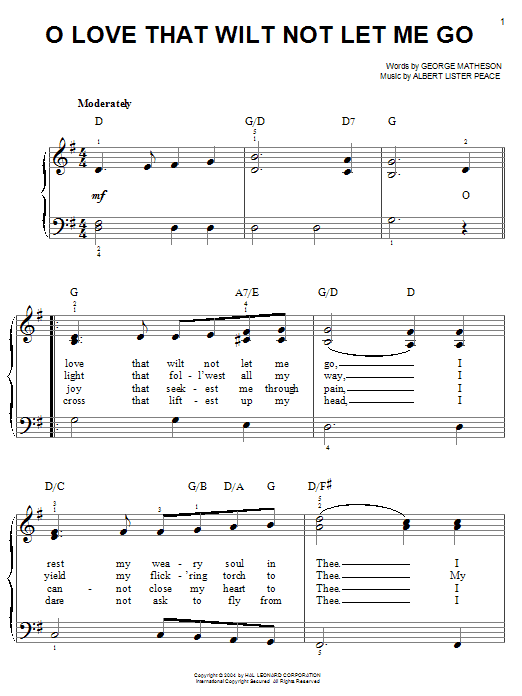 Produktbild zu: O Love That Wilt Not Let Me Go