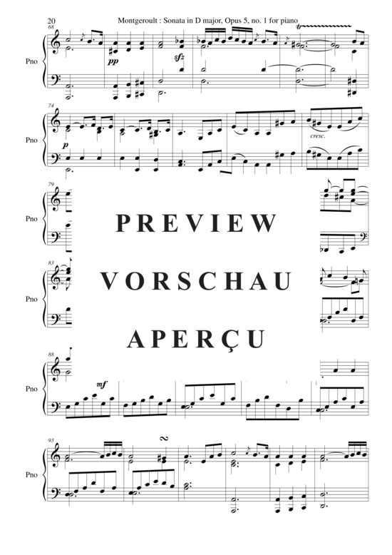 Product gallery: Page 21 of 21 Sonata in D Major, Opus 5 no. 1 , Horvath, Nicolas, Piano Solo