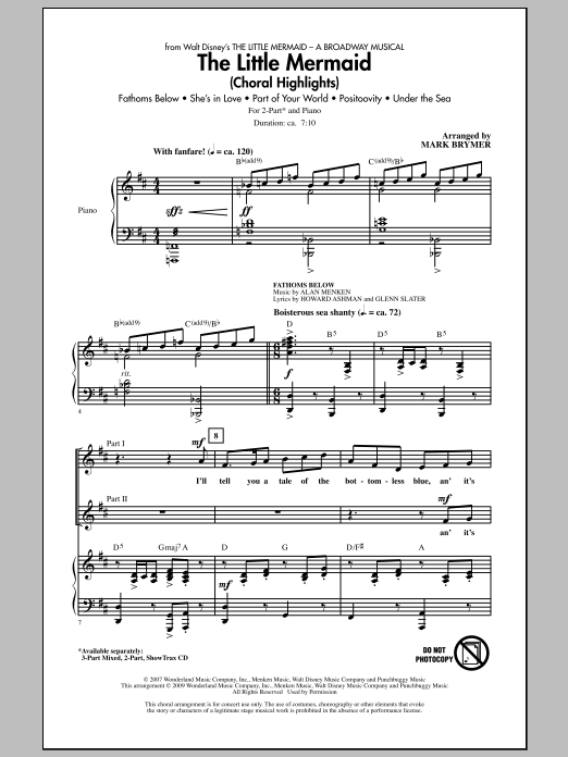 Produktbild zu: The Little Mermaid (Choral Highlights)