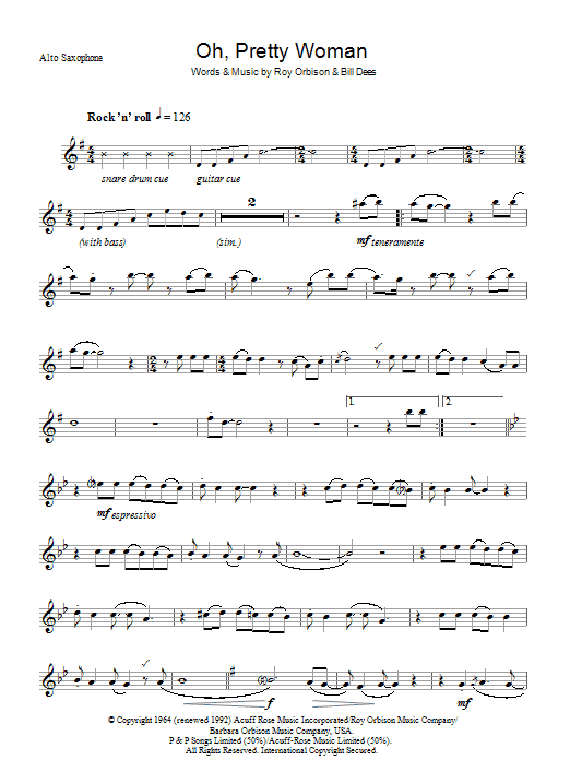 Produktgalerie: Seite 1 von 1 Oh, Pretty Woman, Roy Orbison, Melodieinstrument