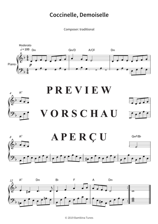 Produktbild zu: Coccinelle, Demoiselle traditional