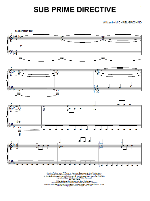 Product gallery: Page 1 of 1 Sub Prime Directive, Michael Giacchino