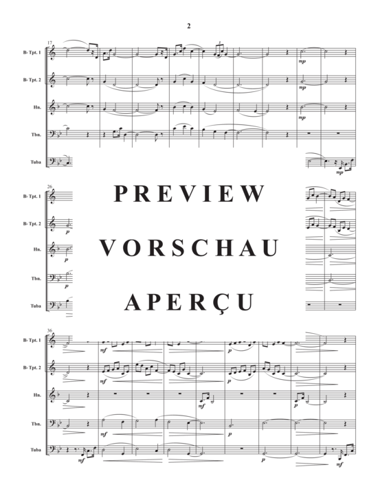 Produktgalerie: Seite 4 von 21 Montreal Suite , , (Blechbläser Quintett)