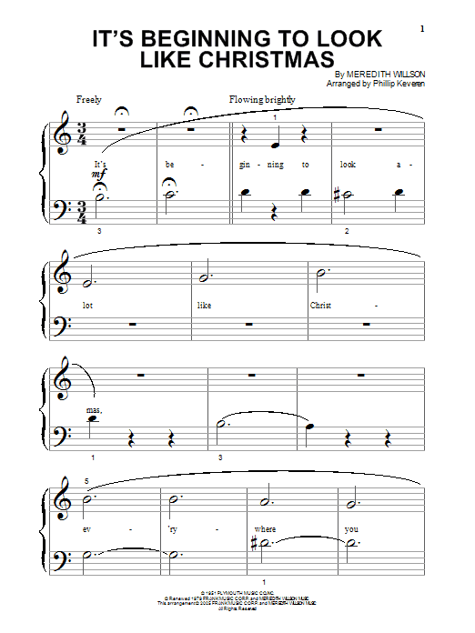Produktgalerie: Seite 1 von 1 It's Beginning To Look Like Christmas, Meredith Willson, Klavier