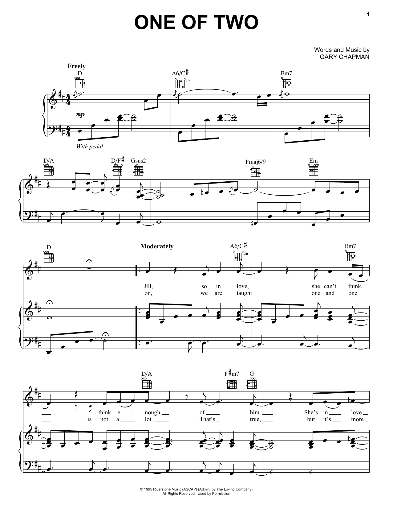 Produktgalerie: Seite 1 von 1 One Of Two, Gary Chapman, Gesang, Gitarre, Klavier