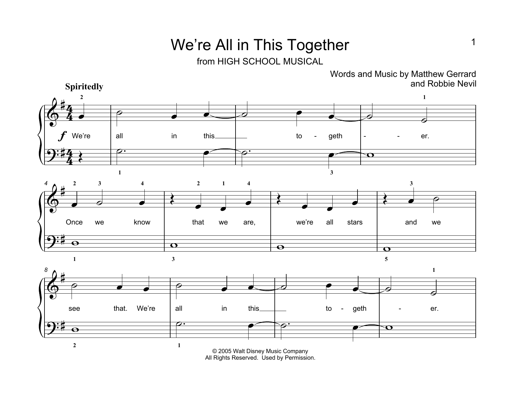 Produktbild zu: We're All In This Together (from High School Musical) (arr. Christopher Hussey)