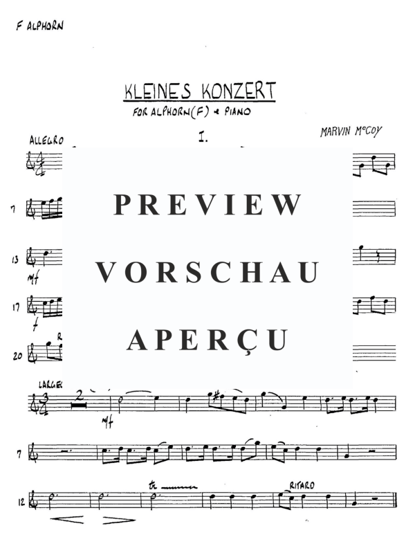 Produktgalerie: Seite 10 von 11 Kleines Konzert, , Alphorn in F und Klavier