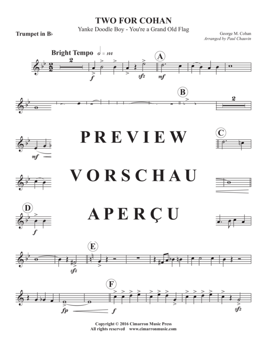 Produktgalerie: Seite 6 von 13 Two for Cohan , , (Blechbläser Trio für Trompete in B, Horn in F oder Posaune + Tuba)