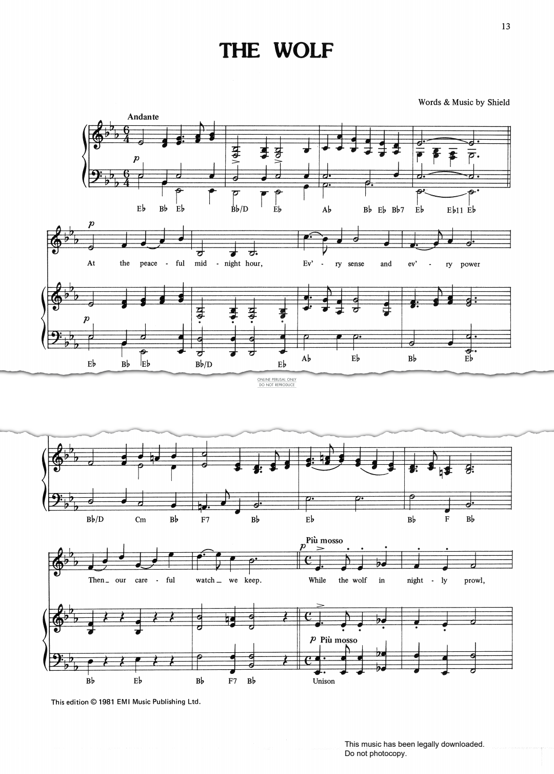 gallery: The Wolf, William Shield, Gesang, Gitarre, Klavier