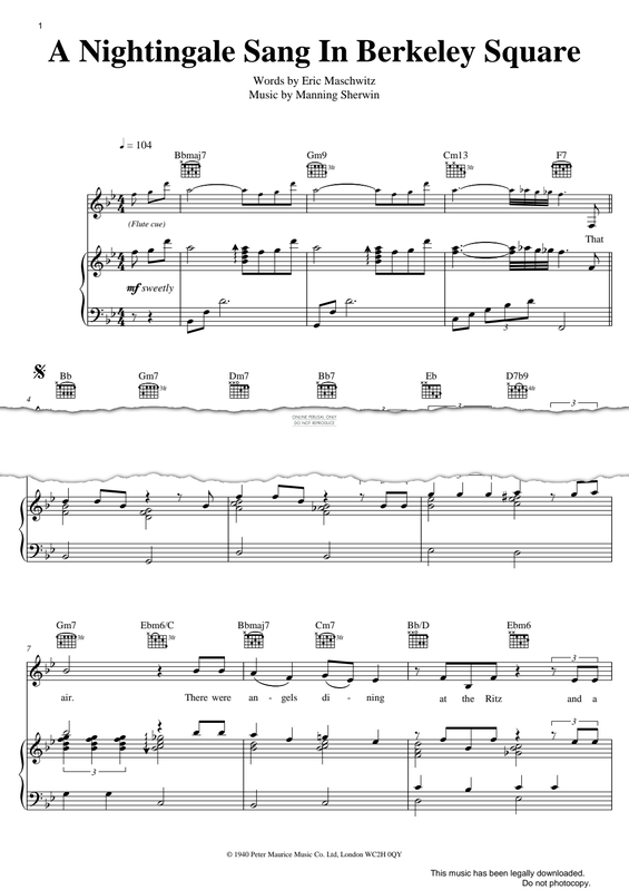 Product picture to: A Nightingale Sang In Berkeley Square