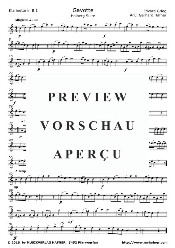 gallery: Gavotte, , (Clarinet Quintet)