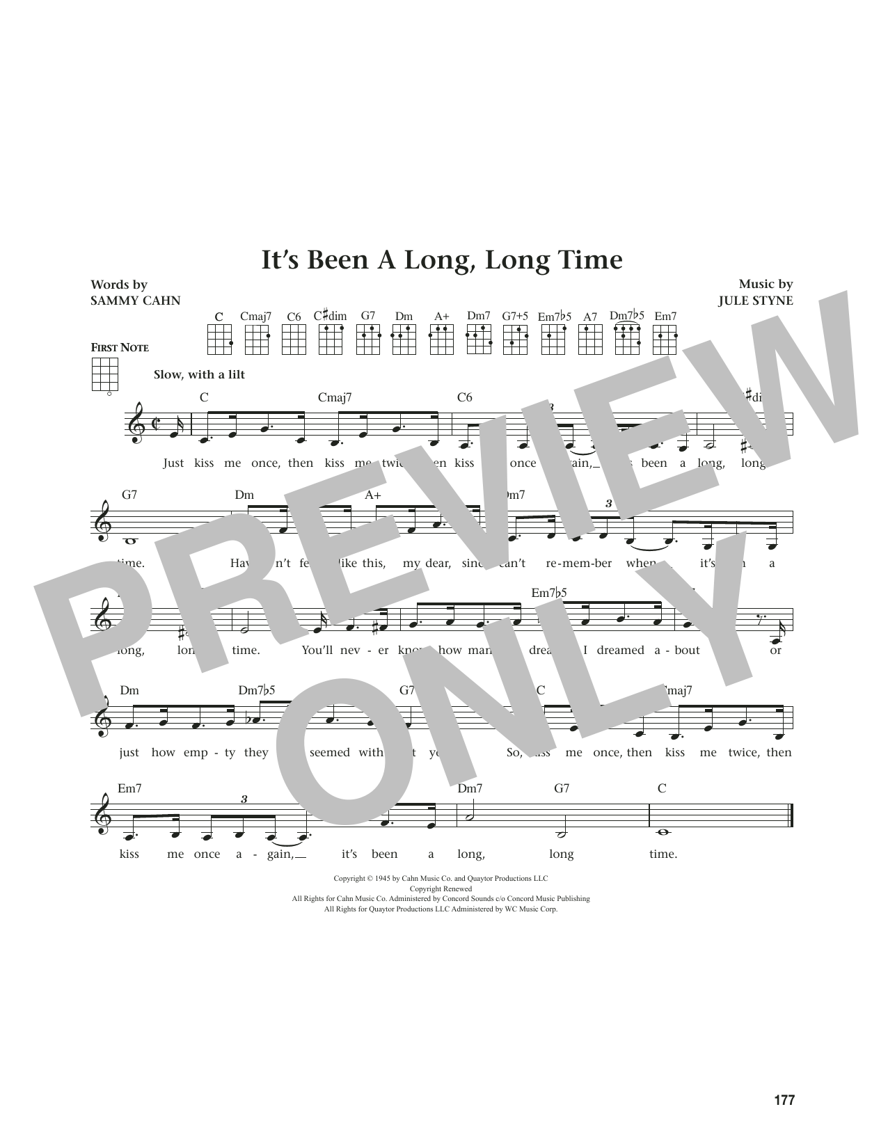 Produktgalerie: Seite 1 von 1 It's Been A Long, Long Time (from The Daily Ukulele) (arr. Jim Beloff), Jule Styne, Ukulele