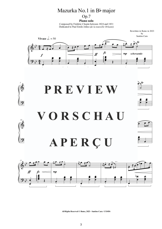Produktgalerie: Seite 4 von 11 5 Mazurkas op. 7 für Klavier - Vollständige Partituren, , Klavier Solo