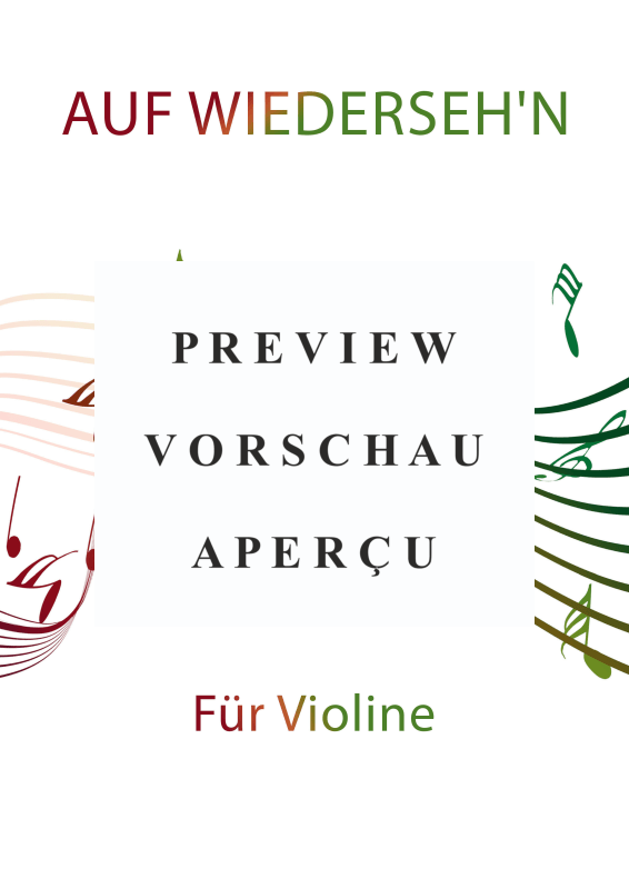 Product gallery: Page 2 of 5 Auf Wiederseh´n, , Solo Violin - Leadsheet