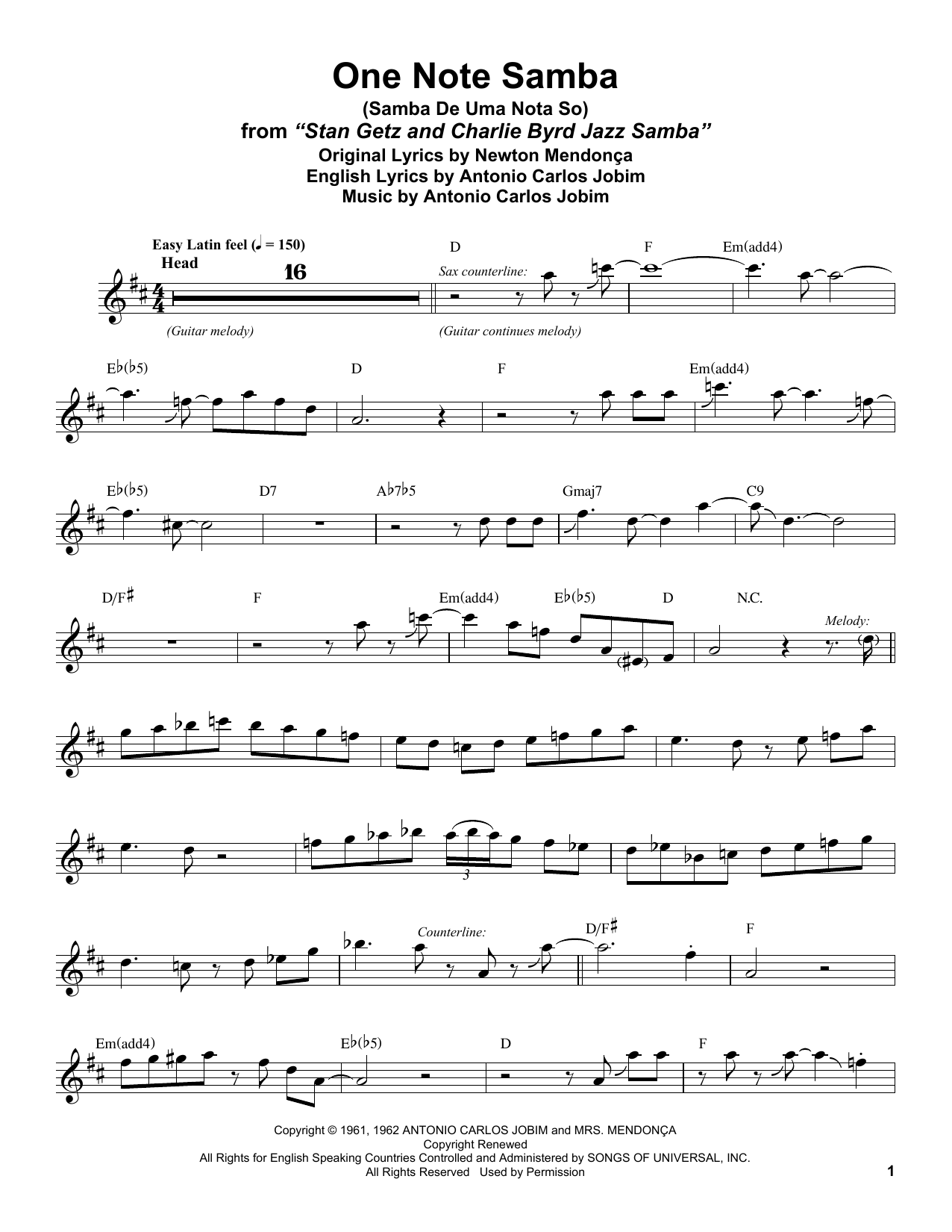 Product gallery: Page 1 of 1 One Note Samba (Samba De Uma Nota So), Stan Getz