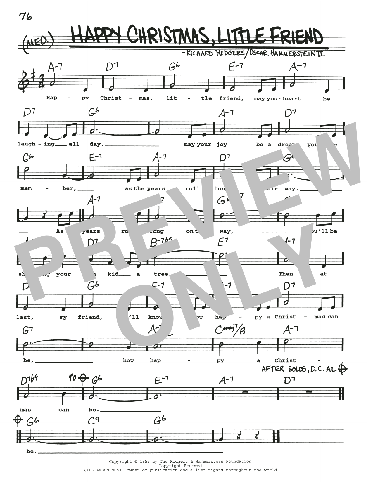 Product gallery: Page 1 of 1 Happy Christmas, Little Friend, Rodgers & Hammerstein