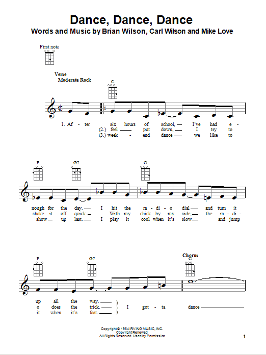 Produktgalerie: Seite 1 von 1 Dance, Dance, Dance, The Beach Boys, Ukulele