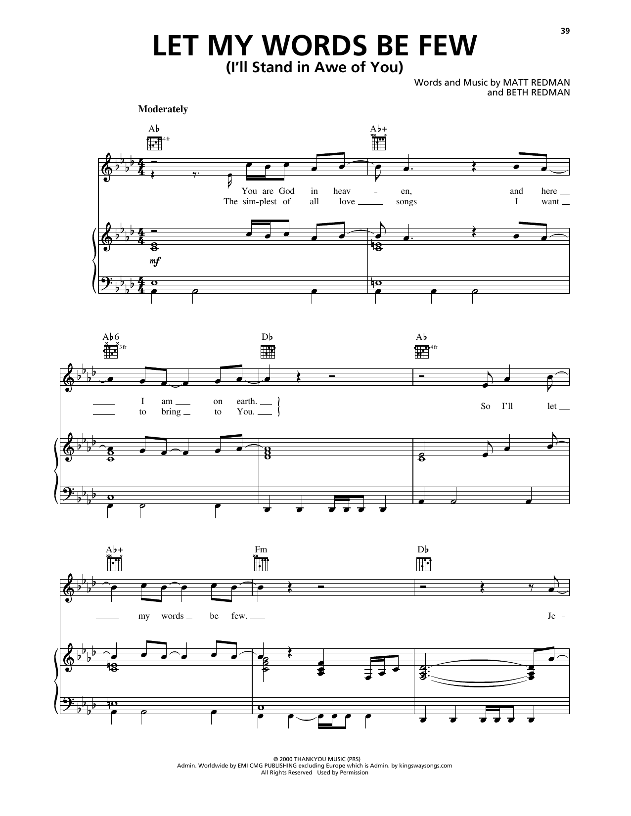 Produktbild zu: Let My Words Be Few (You Are God In Heaven)