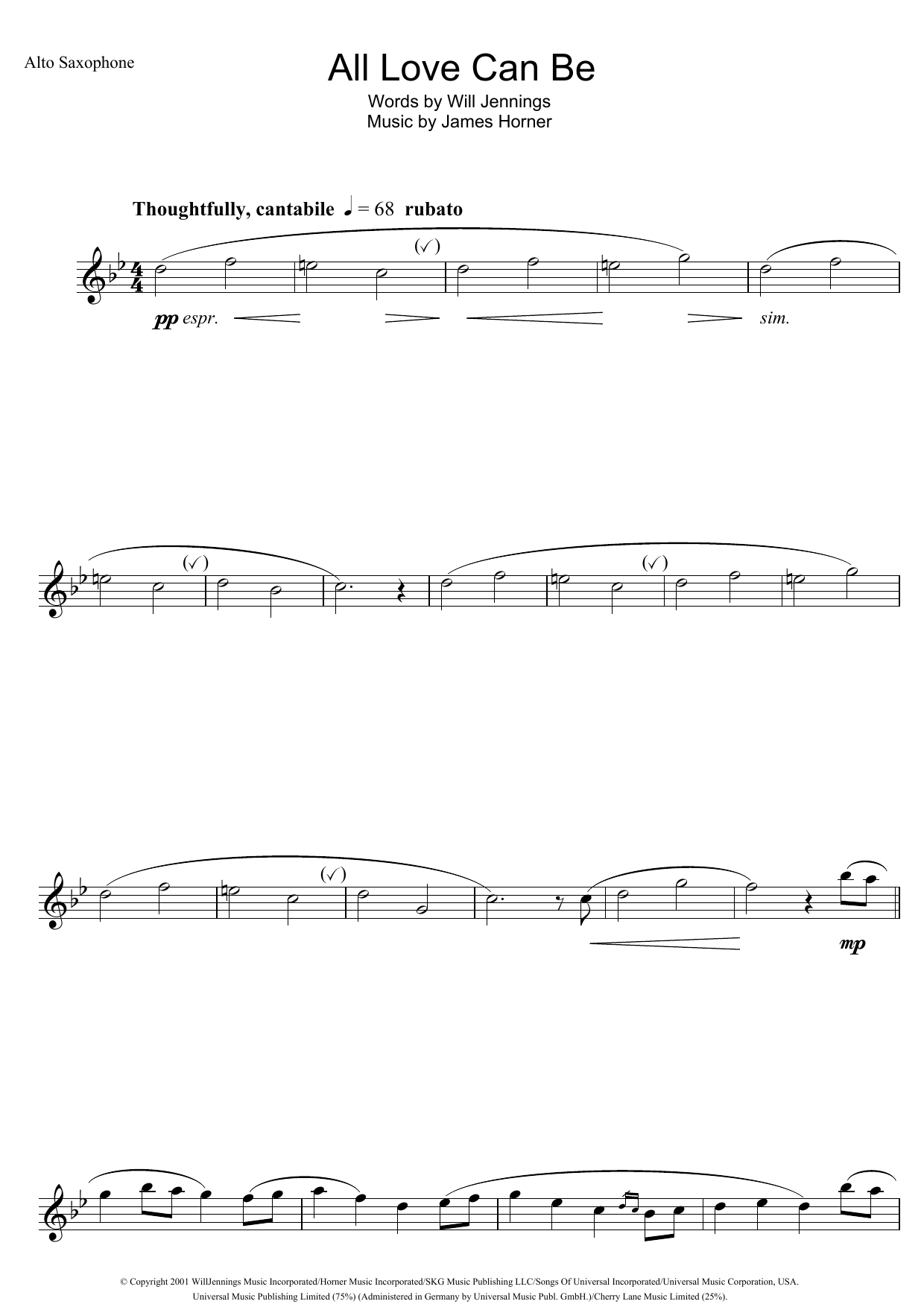 Product gallery: Page 1 of 1 All Love Can Be (from A Beautiful Mind), James Horner