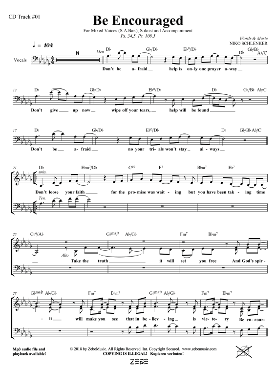 gallery: Be Encouraged, , Gemischter Chor SAM/Solo opt. und Klavier