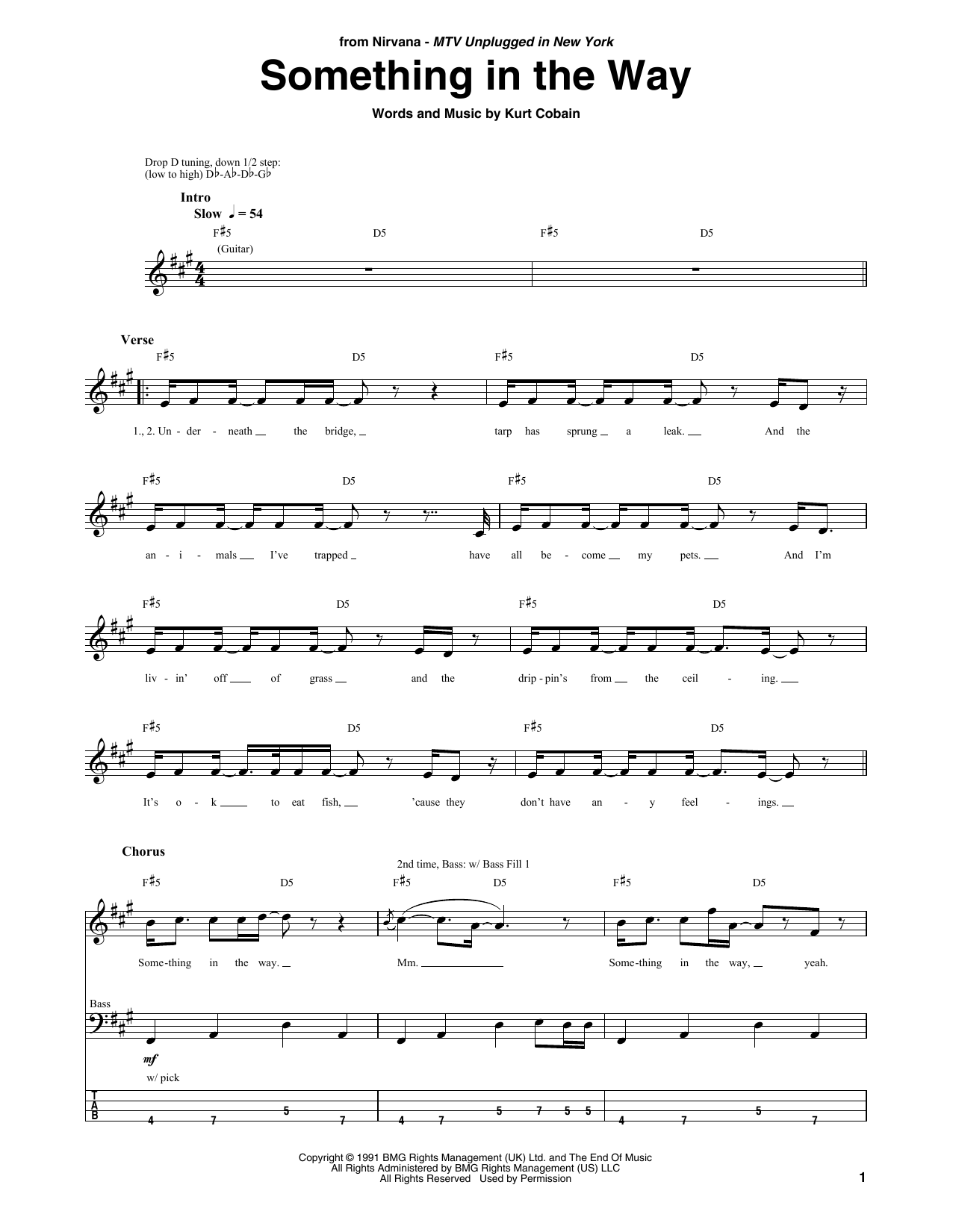 Produktgalerie: Seite 1 von 1 Something In The Way, Nirvana