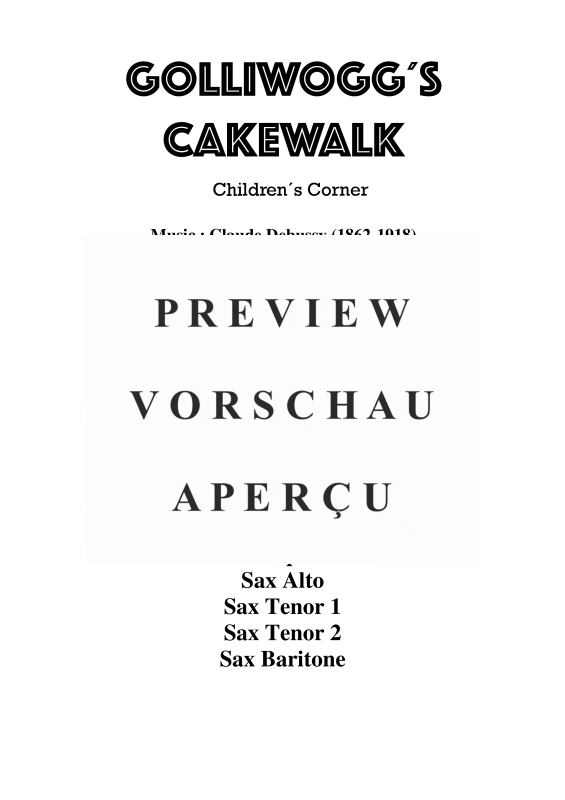 gallery: Golligwoggs Cakewalk, , Saxophonquintett