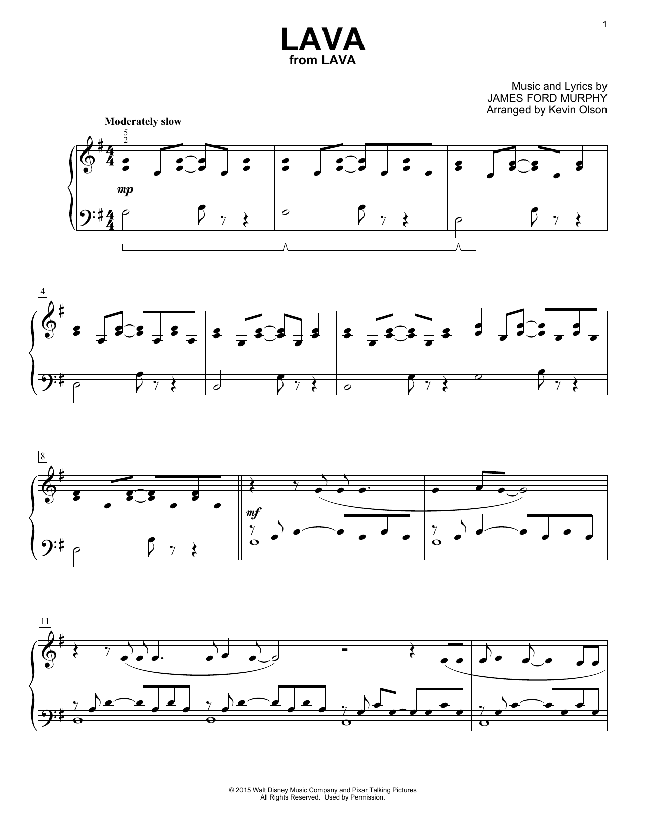 Product gallery: Page 1 of 1 Lava (from Lava) (arr. Kevin Olson), James Ford Murphy