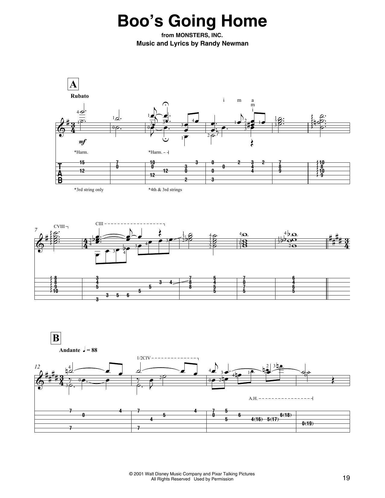 Produktbild zu: Boo's Going Home (from Monsters, Inc.) (arr. David Jaggs)