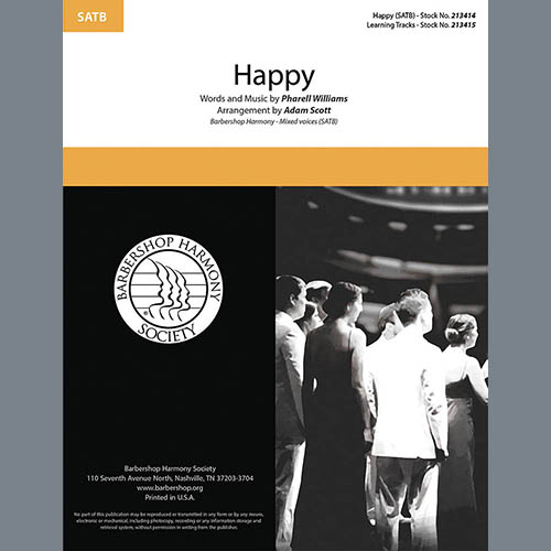 cover: Happy (from Despicable Me 2) (arr. Adam Scott), Pharrell Williams, Chor