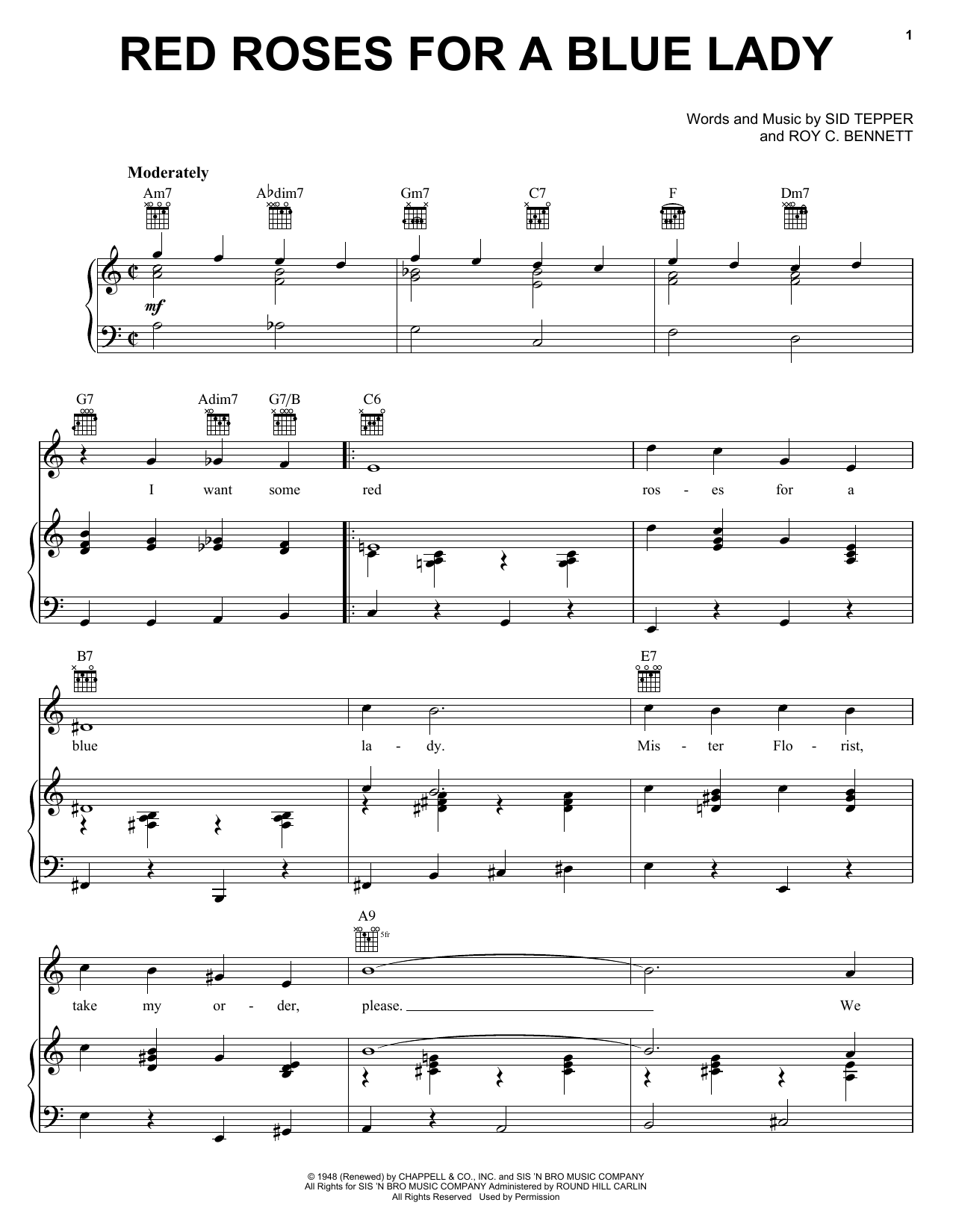 Produktgalerie: Seite 1 von 1 Red Roses For A Blue Lady, Andy Williams, Gesang, Gitarre, Klavier