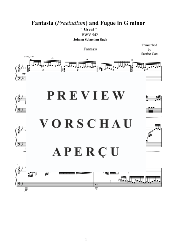 Produktgalerie: Seite 2 von 11 Fantasie und Fuge g-Moll BWV 542, , Klavier Solo