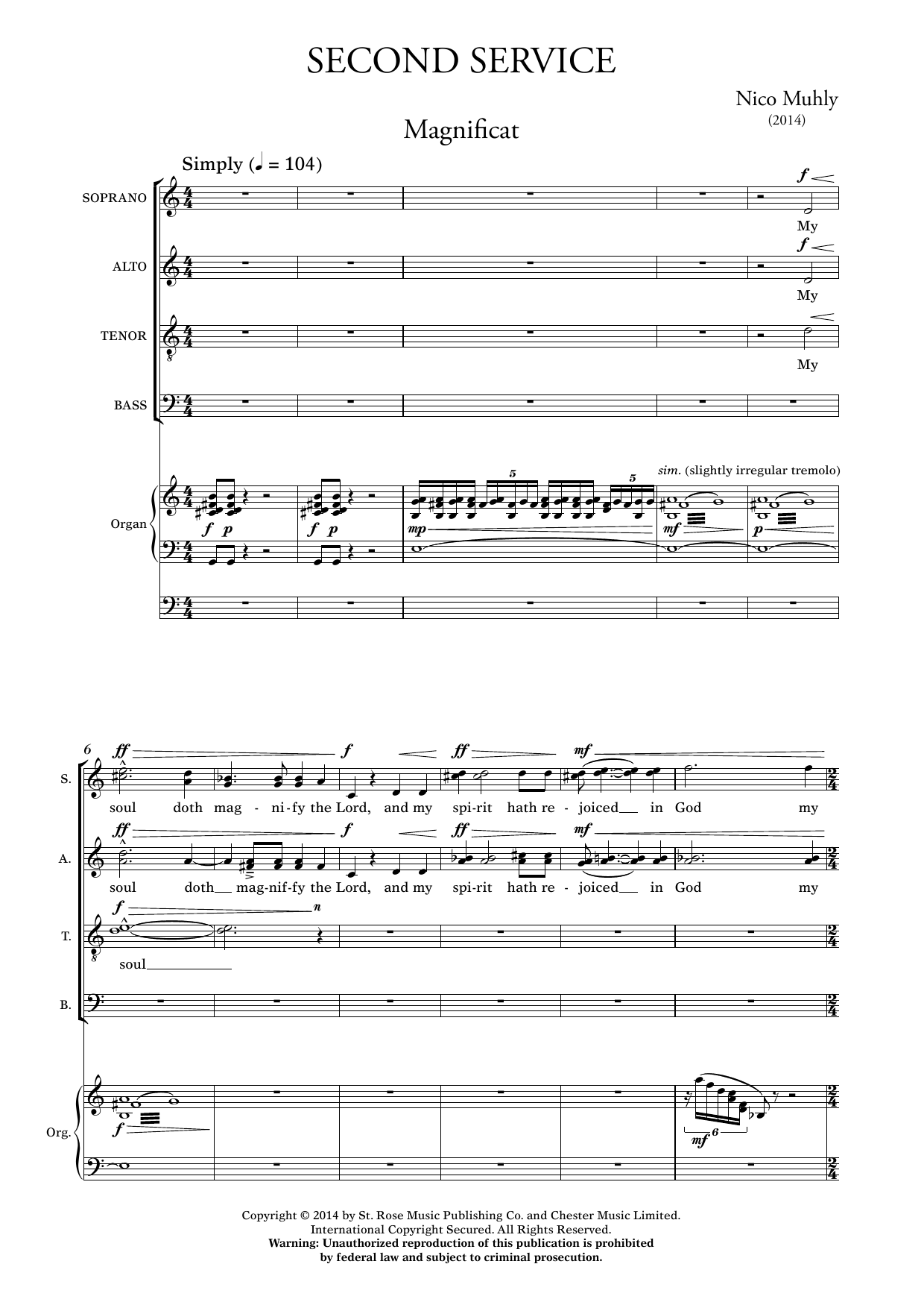 Product picture to: Second Service (Magnificat and Nunc Dimittis)