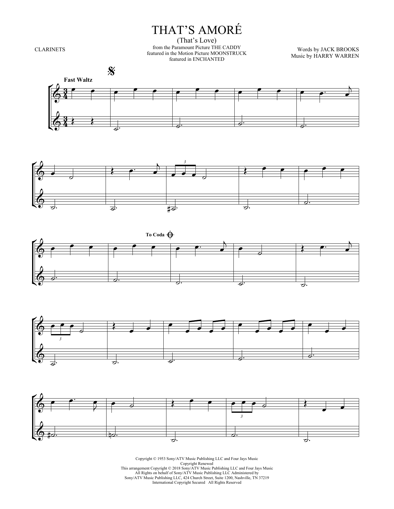 Product gallery: Page 1 of 1 That's Amore (That's Love), Dean Martin